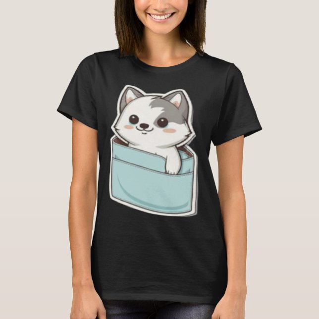 Camiseta Husky Dog in your Pocket Dog (Anverso)