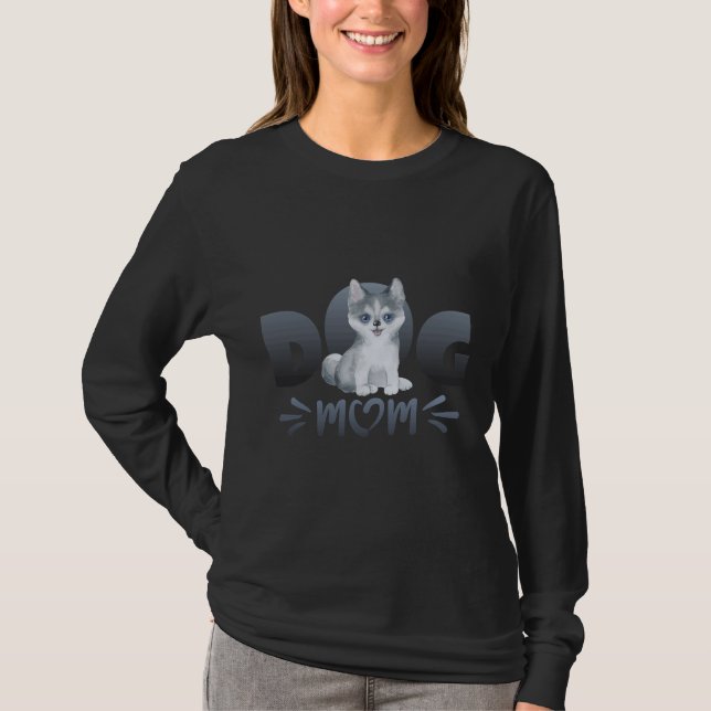Camiseta Husky Dog Mom (Anverso)