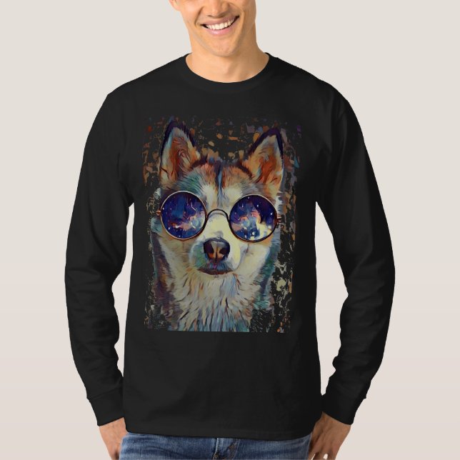 Camiseta Husky Dog Mom Unisex Tri Blend (Anverso)
