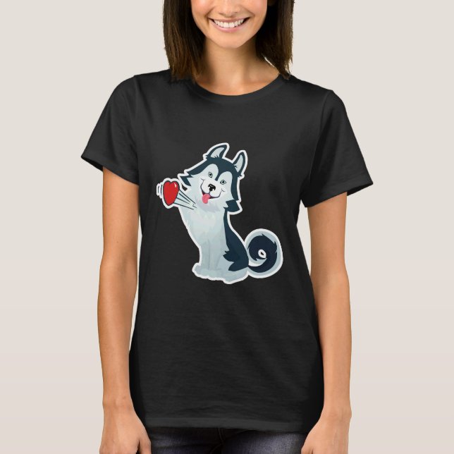 Camiseta Husky Dog・perros aman (Anverso)