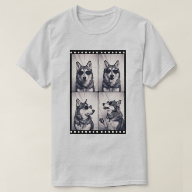 Camiseta Husky Dog Portrait Unisex (Diseño del anverso)