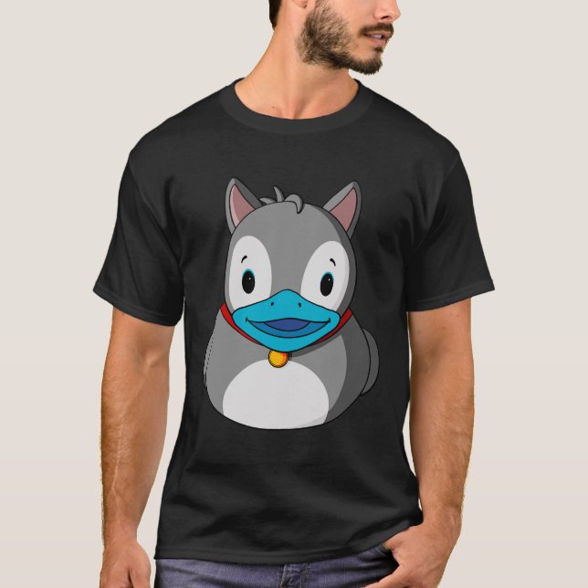 Camiseta Husky Dog Rubber Duck (Anverso)
