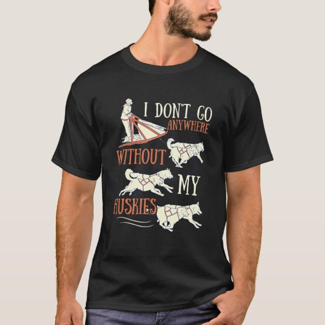 Camiseta Husky Dog Sledding para un Alaska (Anverso)