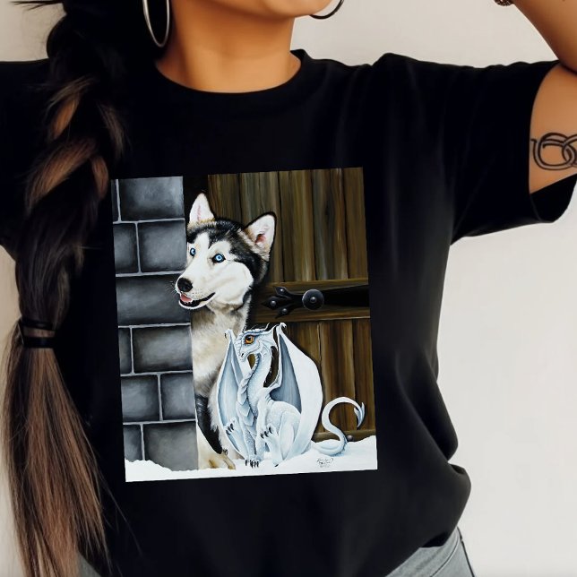 Camiseta Husky Dog White Dragon Adventure (Subido por el creador)