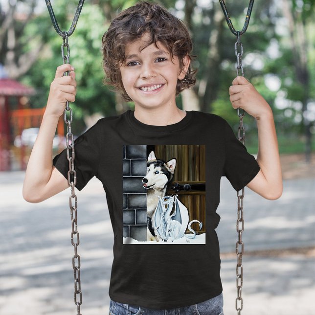 Camiseta Husky Dog White Dragon Adventure (Subido por el creador)