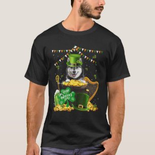 Camiseta Husky Dogs Lover Funny Irish Shamrock St Patrick