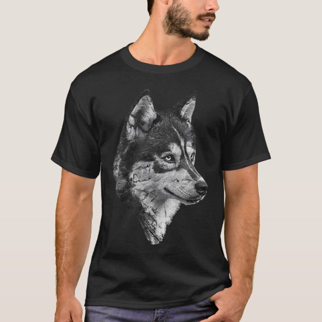 Camiseta Husky Face Cute Dote Lover Hombres Mujeres Blancas (Anverso)