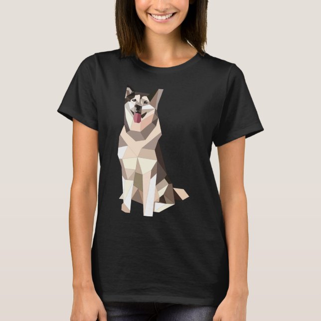 Camiseta Husky geométrico (Anverso)
