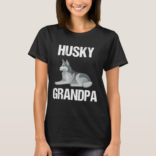 Camiseta Husky Grandpa Vector Siberian Husky (Anverso)
