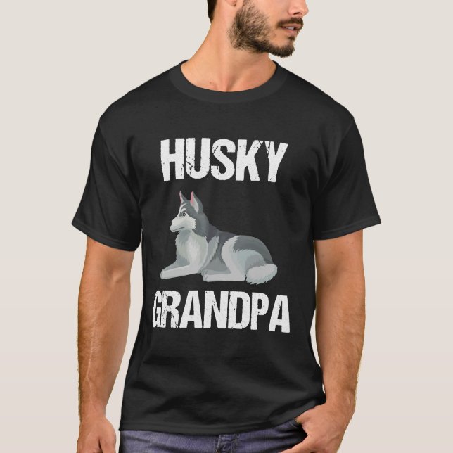 Camiseta Husky Grandpa Vector Siberian Husky (Anverso)