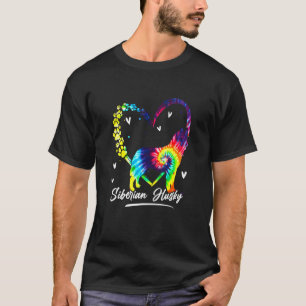 Camiseta Husky Husky Tie Dye Perro Arcoiris