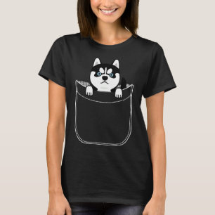 Camiseta Husky In Pocket Funny Cupy Expression