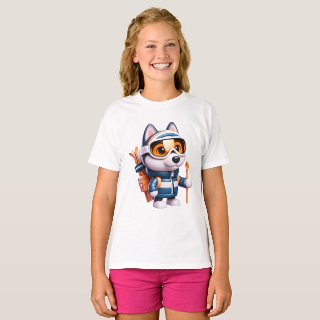 Camiseta Husky le Skieur Aventureux (Anverso completo)