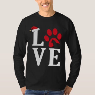 Camiseta Husky Love Paw Navidades Tri Blend