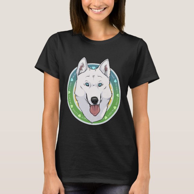 Camiseta Husky Love White (Anverso)