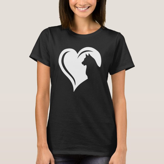 Camiseta Husky Lover Corazón Para Chicas Y Mujeres Que Aman (Anverso)