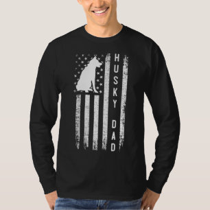 Camiseta Husky Lover regalo Siberian Husky Dad Bandera esta