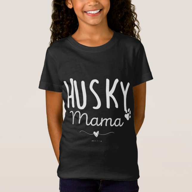 Camiseta Husky Mama, Husky Mom Regala Perro Lover Siberian  (Anverso)