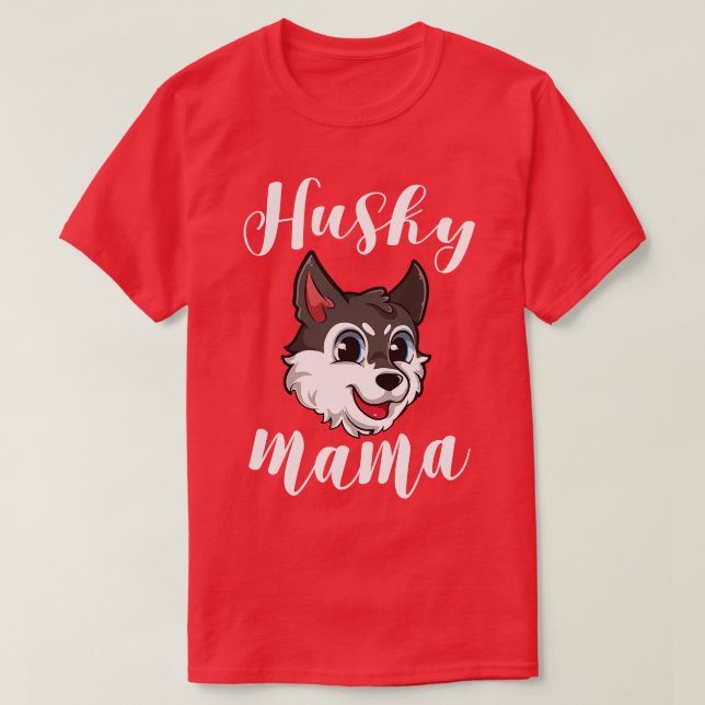 Camiseta Husky Mama Para Mujeres Madre Perro Mascota Regalo (Diseño del anverso)