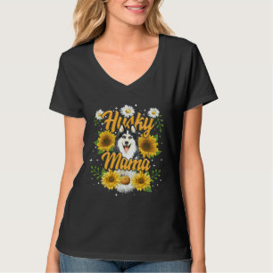 Camiseta Husky Mama Siberian Husky Mom Huskie Sled Mamáes d