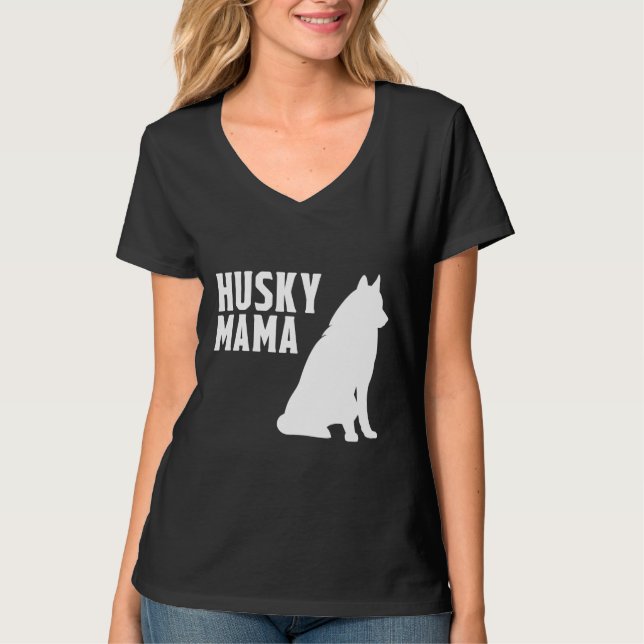 Camiseta Husky Mama Silhouette (Anverso)