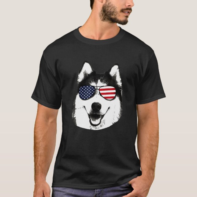 Camiseta Husky Merica 4 De Julio (Anverso)