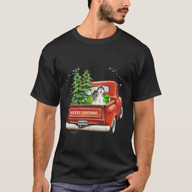 Camiseta Husky Merry Christmas (Anverso)