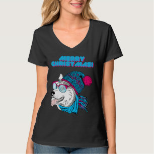 Camiseta Husky Merry Christmas Style 2
