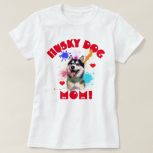 Camiseta Husky Mom Dog Lover Mejor Mamá Perro