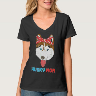 Camiseta Husky Mom Siberian Husky Mother Funny Dog Scoop