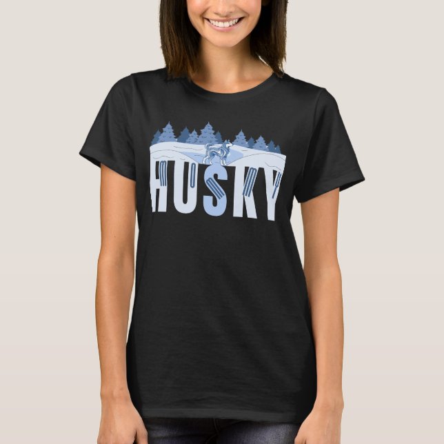 Camiseta Husky Mommy Funny Husky Mama Design (Anverso)