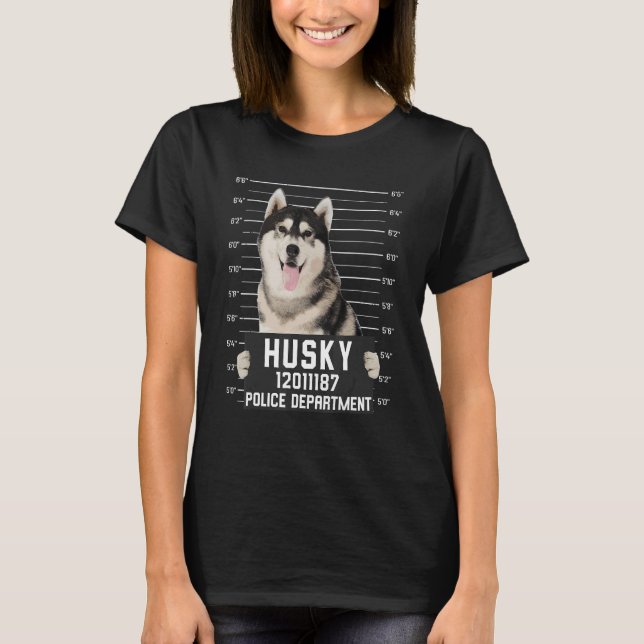 Camiseta Husky Mug Asesinó a un perro criminal (Anverso)