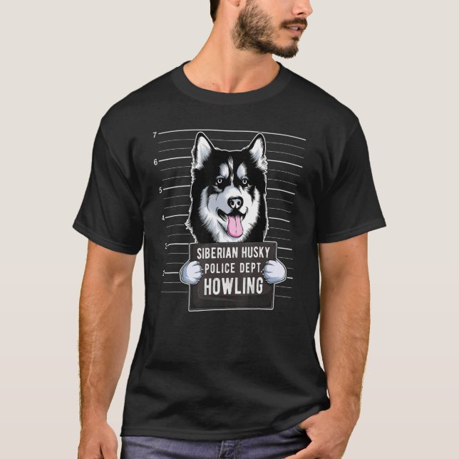 Camiseta Husky Mugshot Dog (Anverso)