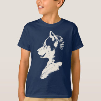Camiseta Husky Niño Camisetas de Arte de Perro de