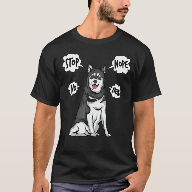 Camiseta Husky No Alaskan Malamute (Anverso)