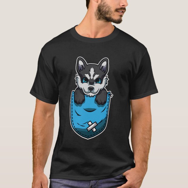 Camiseta Husky Pocket Style (Anverso)