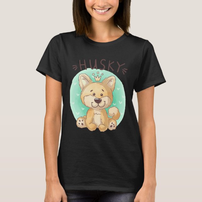 Camiseta Husky Puppy King Style (Anverso)