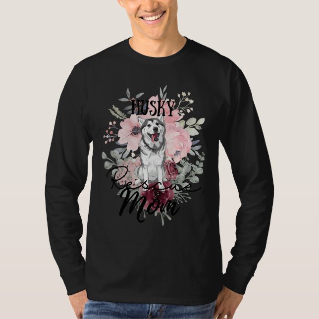 Camiseta Husky Rescue Mom (Anverso)