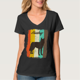 Camiseta Husky Retro 70 Perro vintage