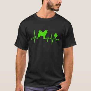 Camiseta Husky Shamrock Heartbeat St Patricks Day Dog Lover