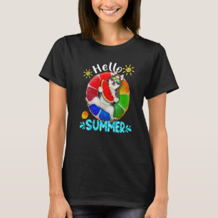 Camiseta Husky Siberian Hello Summer Vacation Dog