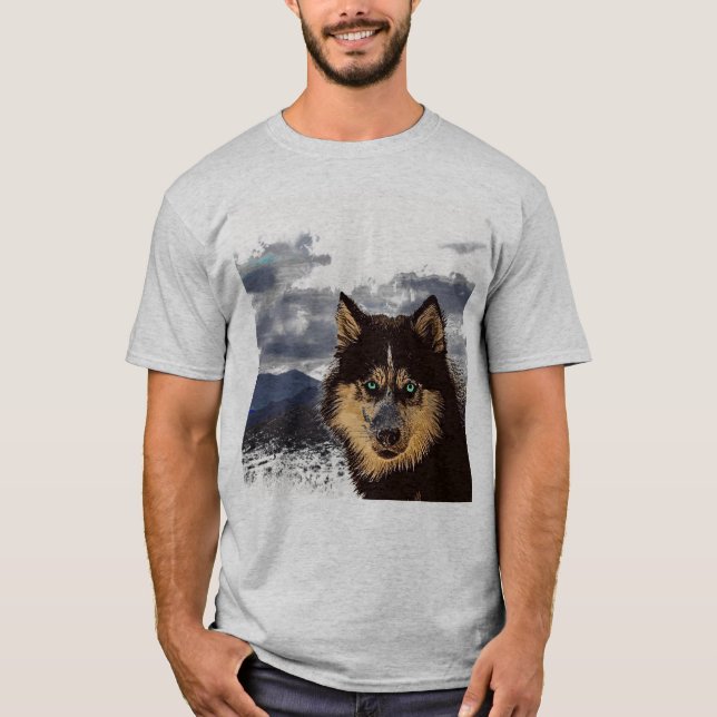 Camiseta Husky Siberiana (Anverso)