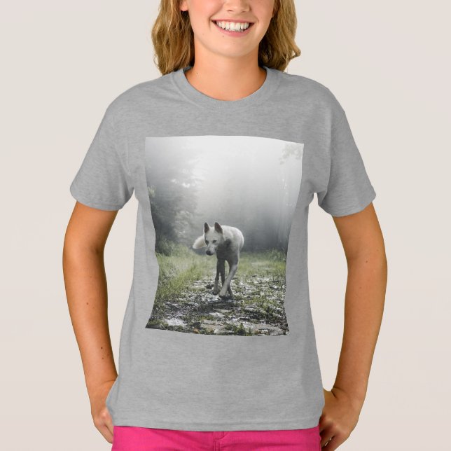 Camiseta Husky Siberiana Blanca (Anverso)