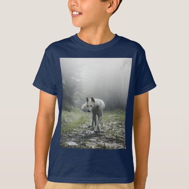 Camiseta Husky Siberiana Blanca (Anverso)