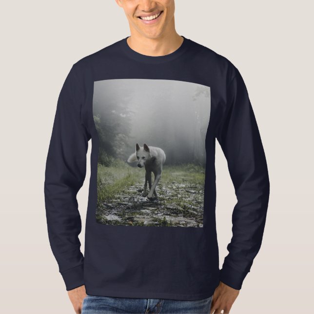 Camiseta Husky Siberiana Blanca (Anverso)