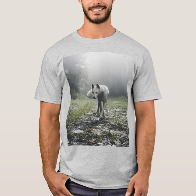 Camiseta Husky Siberiana Blanca (Anverso)