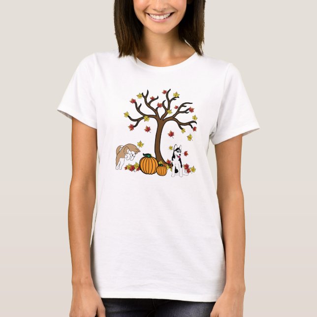 Camiseta Husky Siberiana Caída (Anverso)