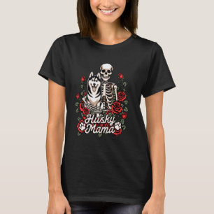 Camiseta Husky Siberiana Mamá Skeleton Perro Madre Perro Du