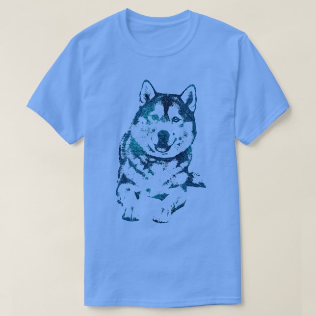 Camiseta Husky siberiano 1 (Diseño del anverso)