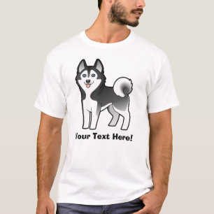 Camiseta Husky siberiano del dibujo animado/Malamute de